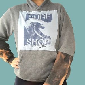 upcycled surf shop hoodie